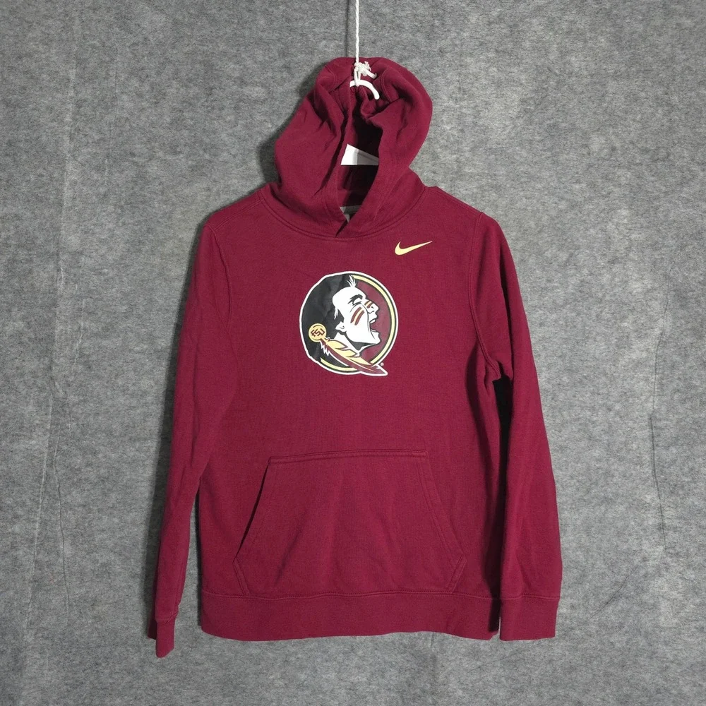 Nike Florida State Seminoles Boys Large Garnet Hoodie NCAA Fleece B31048D